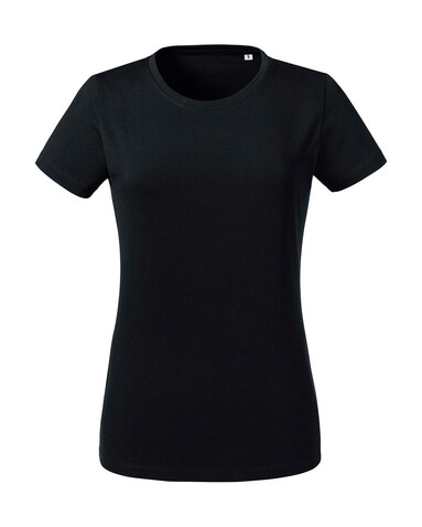 Russell Europe Ladies` Pure Organic Heavy Tee, Black, XS bedrucken, Art.-Nr. 125001012