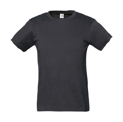 Tee Jays Junior Power Tee, Dark Grey, 12/14 (150-160) bedrucken, Art.-Nr. 128541285