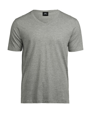 Tee Jays Luxury V-Neck Tee, Heather Grey, 3XL bedrucken, Art.-Nr. 129541238
