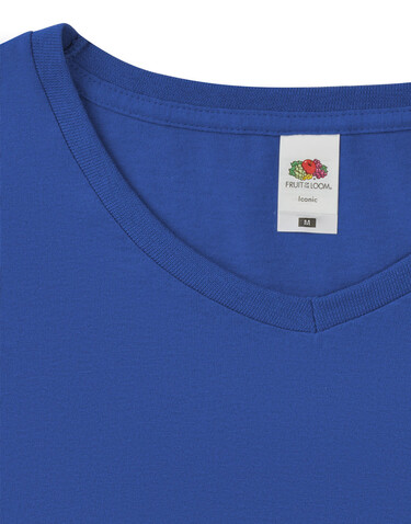 Fruit of the Loom Iconic 150 V Neck T, Royal Blue, S bedrucken, Art.-Nr. 145013002