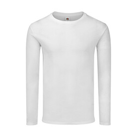 Fruit of the Loom Iconic 150 Classic Long Sleeve T, White, S bedrucken, Art.-Nr. 147010002