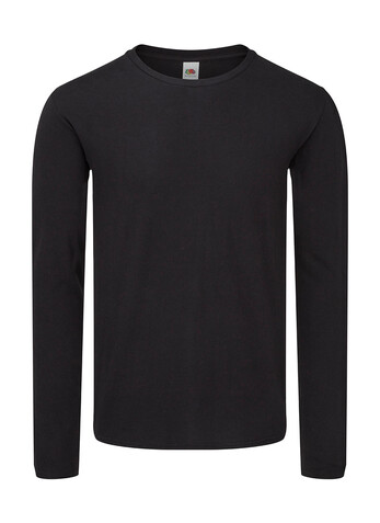 Fruit of the Loom Iconic 150 Classic Long Sleeve T, Black, M bedrucken, Art.-Nr. 147011013