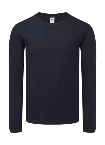 Fruit of the Loom Iconic 150 Classic Long Sleeve T, Deep Navy, 3XL bedrucken, Art.-Nr. 147012027