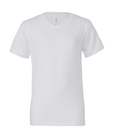 Bella Youth Jersey Short Sleeve Tee, White, L bedrucken, Art.-Nr. 158060005