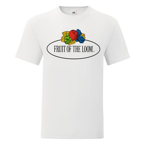 Fruit of the Loom Vintage T Large Logo Print, White, M bedrucken, Art.-Nr. 166010004