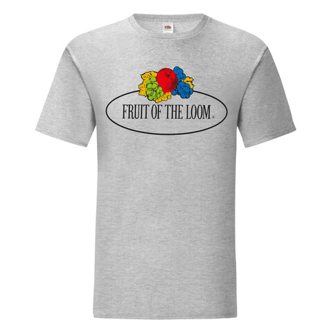 Fruit of the Loom Vintage T Large Logo Print, Heather Grey, M bedrucken, Art.-Nr. 166011234