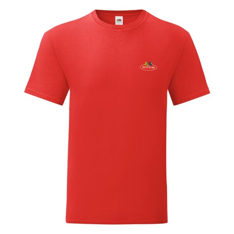 Fruit of the Loom Vintage T Small Logo Print, Red, L bedrucken, Art.-Nr. 167014005