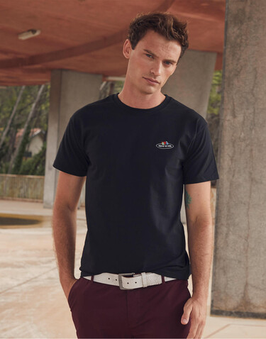 Fruit of the Loom Vintage T Small Logo Print, Deep Navy, S bedrucken, Art.-Nr. 167012023