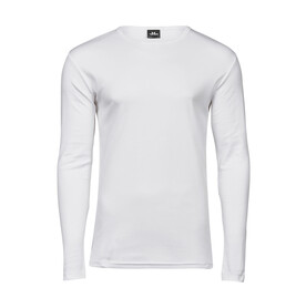 Tee Jays Men`s LS Interlock T-Shirt, White, S bedrucken, Art.-Nr. 174540003