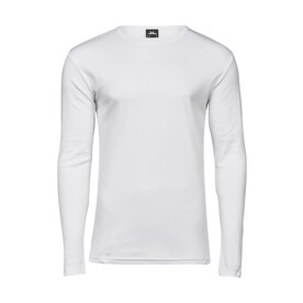 Tee Jays Men`s LS Interlock T-Shirt, White, S bedrucken, Art.-Nr. 174540003
