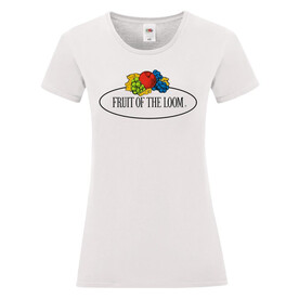 Fruit of the Loom Ladies Vintage T Large Logo Print, White, XS bedrucken, Art.-Nr. 178010002