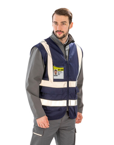 Result Heavy Duty Polycotton Security Vest, Black, S bedrucken, Art.-Nr. 208331013