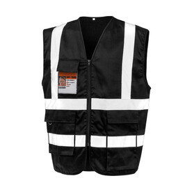 Result Heavy Duty Polycotton Security Vest, Black, S bedrucken, Art.-Nr. 208331013