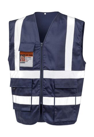 Result Heavy Duty Polycotton Security Vest, Navy, S bedrucken, Art.-Nr. 208332003