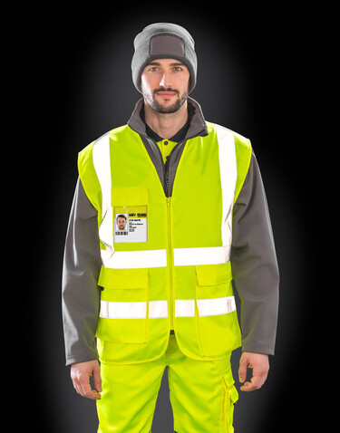 Result Heavy Duty Polycotton Security Vest, Black, S bedrucken, Art.-Nr. 208331013