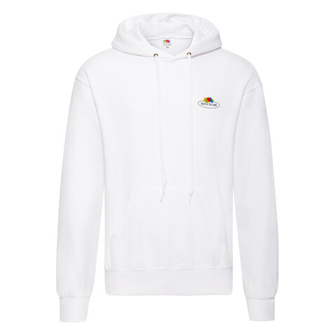 Fruit of the Loom Vintage Hooded Sweat Classic Small Logo Print, White, S bedrucken, Art.-Nr. 220010003