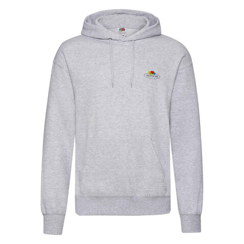 Fruit of the Loom Vintage Hooded Sweat Classic Small Logo Print, Heather Grey, L bedrucken, Art.-Nr. 220011235