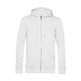 B &amp;amp; C Organic Inspire Zipped Hood, White, XS bedrucken, Art.-Nr. 232420002