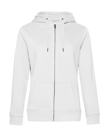 B &amp; C QUEEN Zipped Hood, White, XS bedrucken, Art.-Nr. 247420002