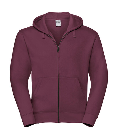 Russell Europe Men`s Authentic Zipped Hood, Burgundy, 2XL bedrucken, Art.-Nr. 266004487