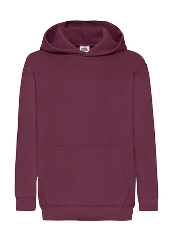 Fruit of the Loom Kids` Classic Hooded Sweat, Burgundy, 116 (5-6) bedrucken, Art.-Nr. 280014484