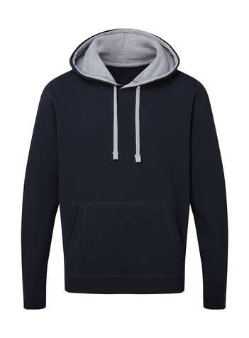 SG Contrast Hooded Sweatshirt Men, Navy/Light Oxford, 3XL bedrucken, Art.-Nr. 281522668