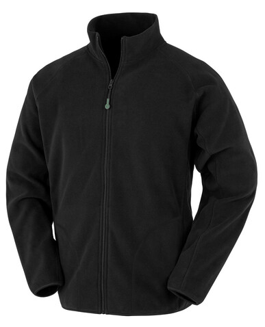 Result Recycled Microfleece Jacket, Black, 4XL bedrucken, Art.-Nr. 284331019