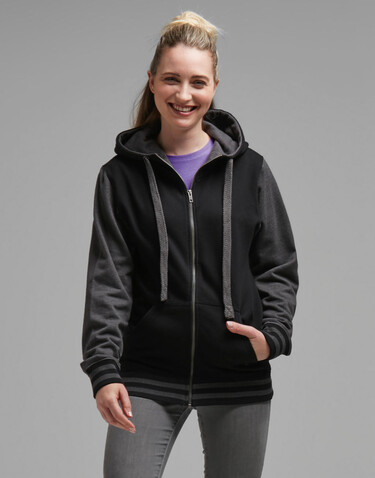 FDM Active Zip Hoodie, Black/Charcoal, XS bedrucken, Art.-Nr. 293551592