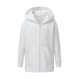 SG Hooded Full Zip Kids, White, 104 (3-4/S) bedrucken, Art.-Nr. 298520003