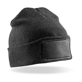 Result Double Knit Printers Beanie, Black, One Size bedrucken, Art.-Nr. 302331010