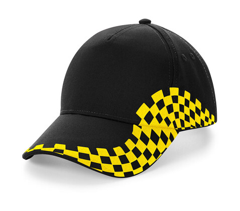 Beechfield Grand Prix Cap, Black, One Size bedrucken, Art.-Nr. 316691010