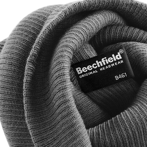 Beechfield Slouch Beanie, Black, One Size bedrucken, Art.-Nr. 322691010