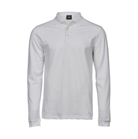Tee Jays Luxury LS Stretch Polo, White, S bedrucken, Art.-Nr. 501540003 Tee Jays Luxury LS Stretch Polo, White, S bedrucken, Art.-Nr. 501540003