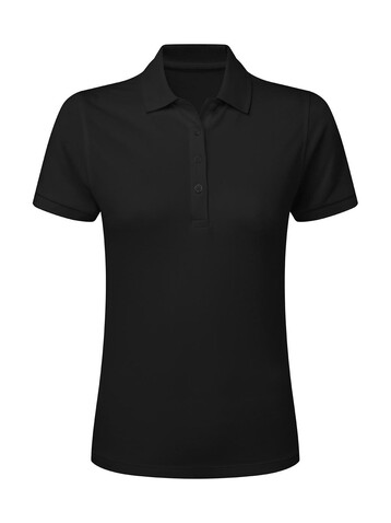 SG Signature Tagless Polo Stretch Women, Dark Black, XS bedrucken, Art.-Nr. 510521042