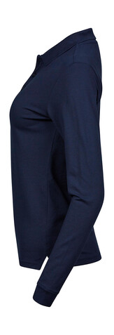Tee Jays Ladies` Luxury LS Stretch Polo, Black, L bedrucken, Art.-Nr. 520541015