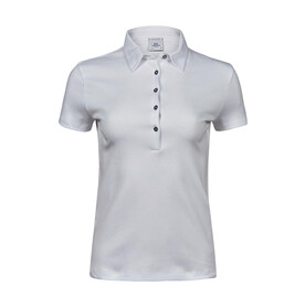 Tee Jays Ladies` Pima Cotton Polo, White, S bedrucken, Art.-Nr. 585540003 Tee Jays Ladies` Pima Cotton Polo, White, S bedrucken, Art.-Nr. 585540003