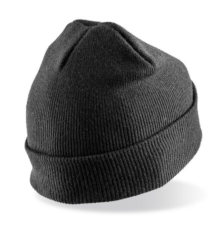 Result Recycled Double Knit Printers Beanie, Black, One Size bedrucken, Art.-Nr. 605331010