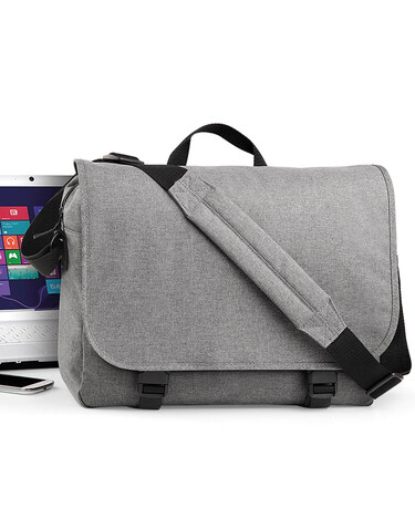 Bag Base Two-Tone Digital Messenger, Grey Marl, One Size bedrucken, Art.-Nr. 628291280