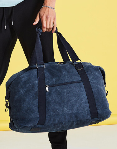 Bag Base Vintage Canvas Weekender, Vintage Black, One Size bedrucken, Art.-Nr. 636291120