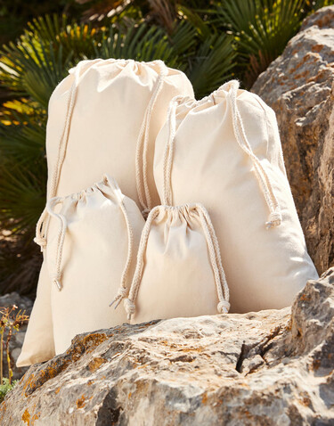 Westford Mill Organic Premium Cotton Stuff Bag, Natural, S bedrucken, Art.-Nr. 663280083