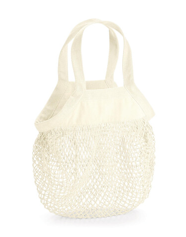 Westford Mill Organic Cotton Mini Mesh Grocery Bag, Natural, One Size bedrucken, Art.-Nr. 676280080