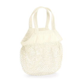 Westford Mill Organic Cotton Mini Mesh Grocery Bag, Natural, One Size bedrucken, Art.-Nr. 676280080