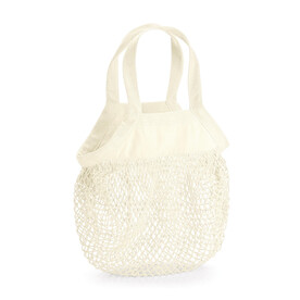 Westford Mill Organic Cotton Mini Mesh Grocery Bag, Natural, One Size bedrucken, Art.-Nr. 676280080