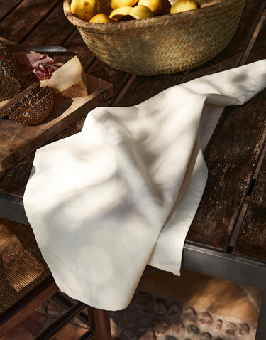 Westford Mill Organic Cotton Tea Towel, White, One Size bedrucken, Art.-Nr. 677280000