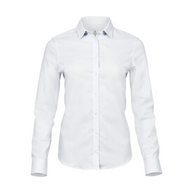 Tee Jays Ladies` Stretch Luxury Shirt, White, XS bedrucken, Art.-Nr. 702540002