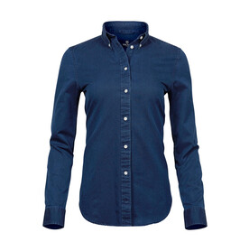 Tee Jays Ladies` Casual Twill Shirt, Indigo, XS bedrucken, Art.-Nr. 706543182 Tee Jays Ladies` Casual Twill Shirt, Indigo, XS bedrucken, Art.-Nr. 706543182