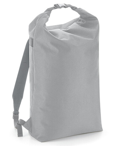 Bag Base Icon Roll-Top Backpack, Light Grey, One Size bedrucken, Art.-Nr. 901291380