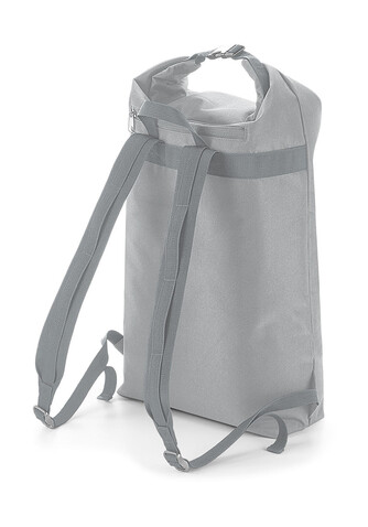 Bag Base Icon Roll-Top Backpack, Light Grey, One Size bedrucken, Art.-Nr. 901291380