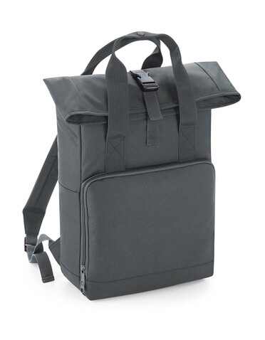 Bag Base Recycled Twin Handle Roll-Top Backpack, Graphite Grey, One Size bedrucken, Art.-Nr. 903291310