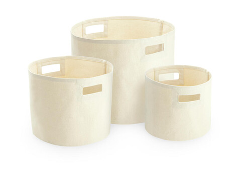 Westford Mill Canvas Storage Tubs, Natural, L bedrucken, Art.-Nr. 906280085